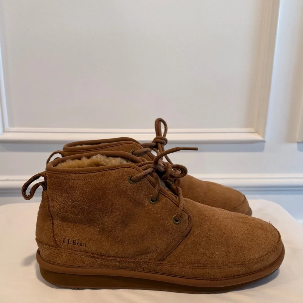 L.L.Bean Wicked Good Boots Three-Eye Shearling Size 12 Medium‎
